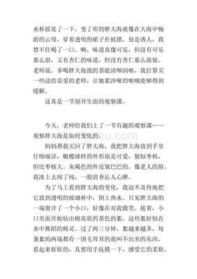 胖大海通用作文