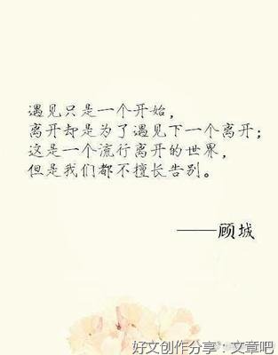 顾城的句子
