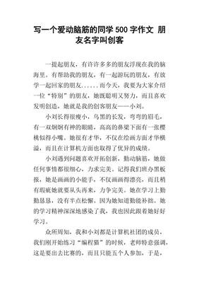 想写你的名字作文500字