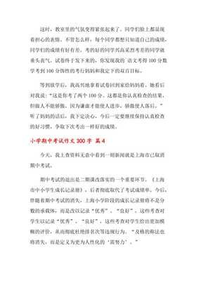 期中考试作文九年级的卷子300字