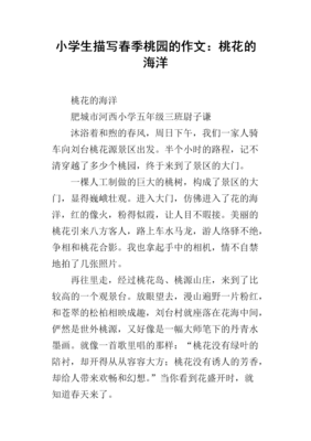 小学生描写自己作文500字