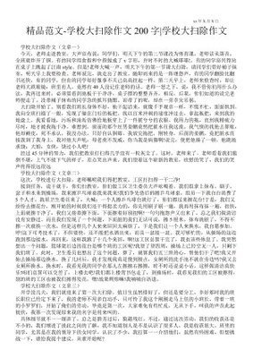 家庭大扫除经典作文