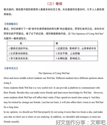2016年陕西省中考英语作文预测10篇