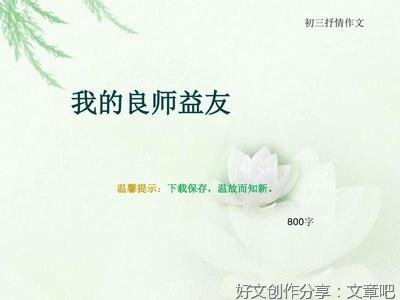 《我的良师益友》的作文