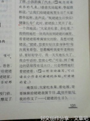 生日会作文600字