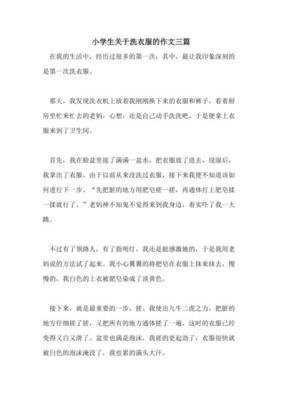 关于洗衣服的作文400字
