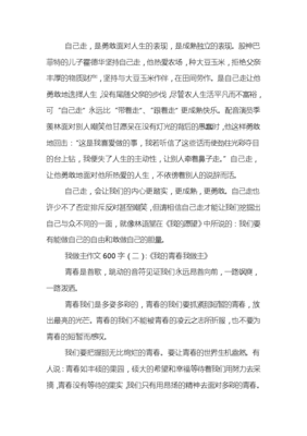 今天我做主作文
