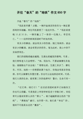 《坐地铁》的作文