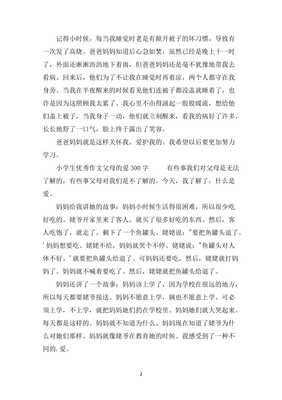 父母的爱作文300字范文10篇