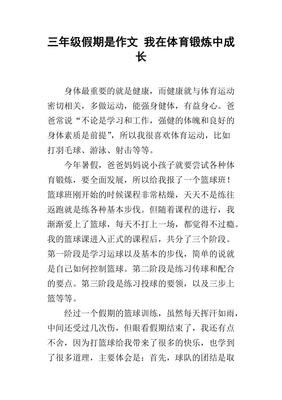 愉快的假期作文