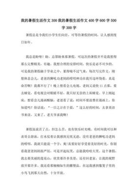 暑假生活作文600左右
