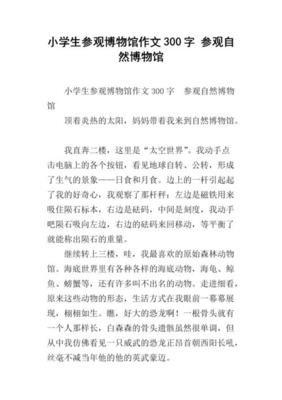 《参观自然博物馆》的作文