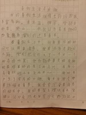 暑假生活作文600初中