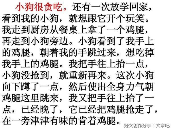 贪吃的小狗作文(通用10篇)
