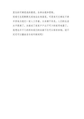 我家的冰箱作文300字