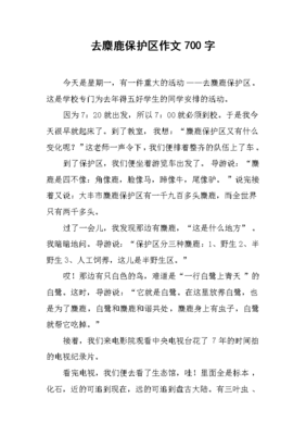 关于麋鹿保护区迷路的作文