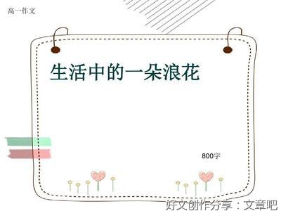 《生活中的一朵浪花》的作文