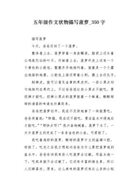 菠萝 作文500字