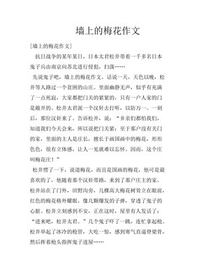 墙作文大全