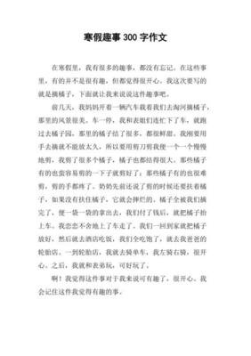 作文寒假一本书300字