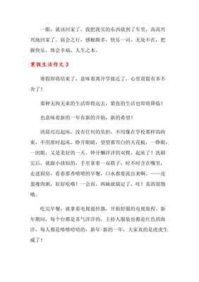 寒假的收获通用作文