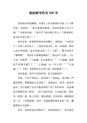 写关于姥爷的作文600字
