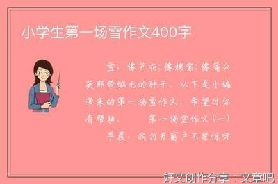有关2020年的第一场雪的作文
