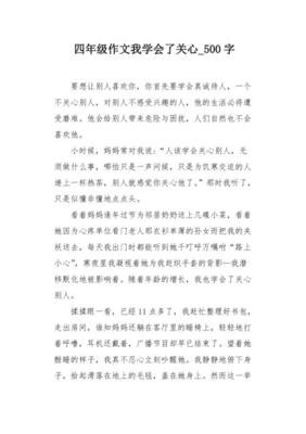 关心作文500字