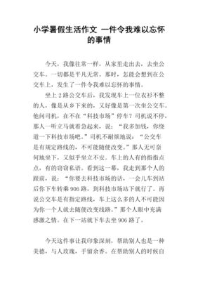 暑假生活的作文800800字