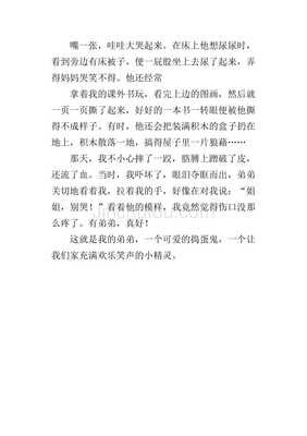 有关顽皮的弟弟的作文