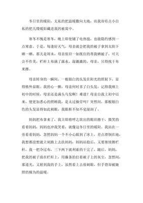 冬日的暖阳作文(通用10篇)