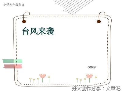 《台风来袭》的作文