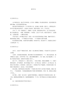 新年来了作文300字