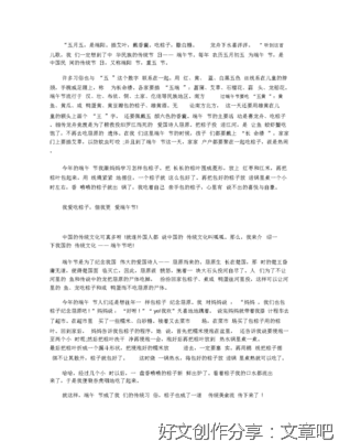 端午节作文五百字儿