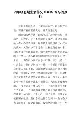 难忘的假期作文