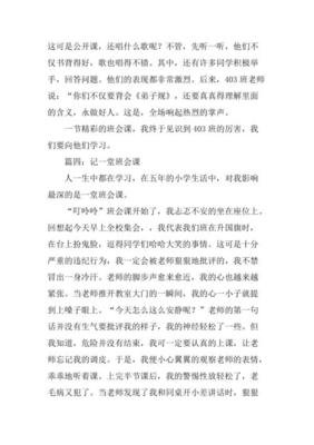 什么的一节课作文300字