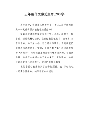 关于珍惜生命的作文200