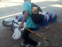 我步行在火车道的一公里以外
