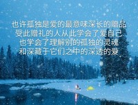 孤独的灵魂句子