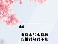 心悦君兮君不知的句子