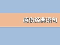 伤感の句集经典的句子