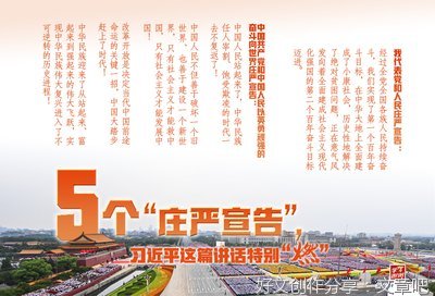 五个“庄严宣告”，这篇讲话特别“燃”
