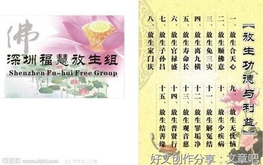 戒杀放生，功德无量