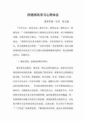  师德师风活动心得体会