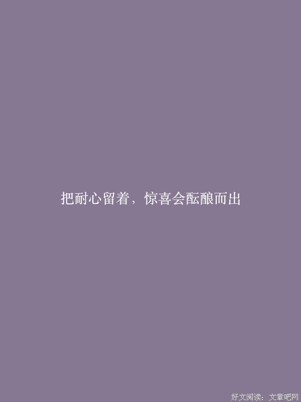 努力的人只管努力，无须多言