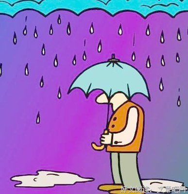雨中的农民工
