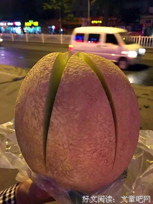 老公，谢谢你买给我们的黄河蜜瓜