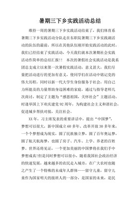 暑期三下乡第三天总结