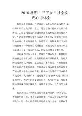三下乡暑期实践心得