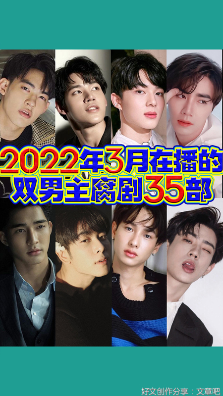 耽推丨推荐2022年3月在播的双男主腐剧35部